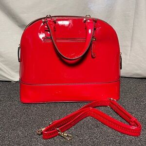 Red Patent Leather Tradition Women’s Travel Bag/Purse